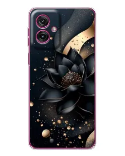 Чехол для Motorola Moto G55 с картинкой «Черный лотос»