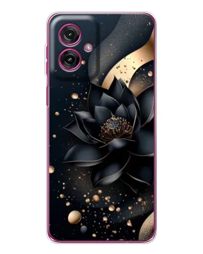 Чехол для Motorola Moto G55 с картинкой «Черный лотос»