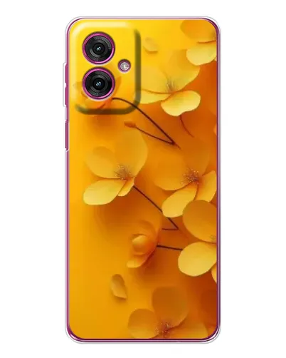Чехол для Motorola Moto G55 с картинкой «Золотые лепестки»