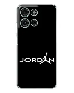 Чехол для Motorola MOTO G56 с картинкой «Jordan White Logo» Чехол для Motorola MOTO G56 с картинкой «Jordan White Logo»