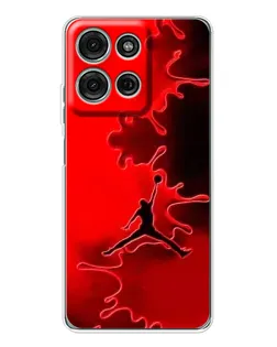 Чехол для Motorola MOTO G56 с картинкой «Jordan Red Smoke» Чехол для Motorola MOTO G56 с картинкой «Jordan Red Smoke»