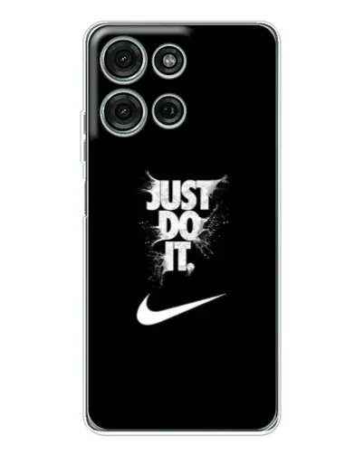 Чехол для Motorola MOTO G56 с картинкой «Текстовый принт Nike»