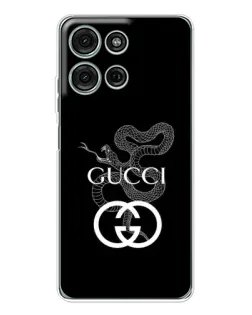 Чехол для Motorola MOTO G56 с картинкой «Gucci — серебряная змея»
