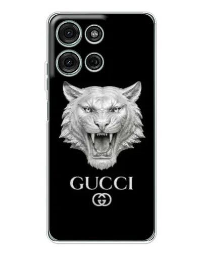 Чехол для Motorola MOTO G56 с картинкой «Gucci — серебряный лев» Чехол для Motorola MOTO G56 с картинкой «Gucci — серебряный лев»