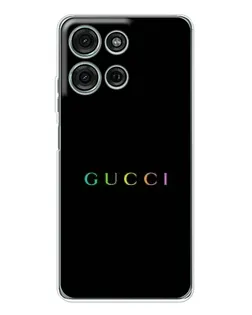 Чехол для Motorola MOTO G56 с картинкой «Gucci — неоновый минимализм»