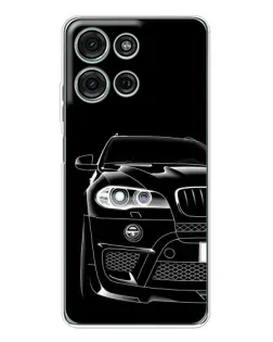 Чехол для Motorola MOTO G56 с картинкой «Темный силуэт BMW»