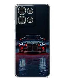 Чехол для Motorola MOTO G56 с картинкой «BMW на мокрой дороге»