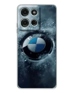 Чехол для Motorola MOTO G56 с картинкой «Логотип BMW — лед»