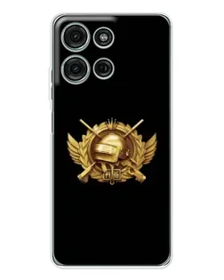 Чехол для Motorola MOTO G56 с картинкой «PUBG — оранжевый градиент»