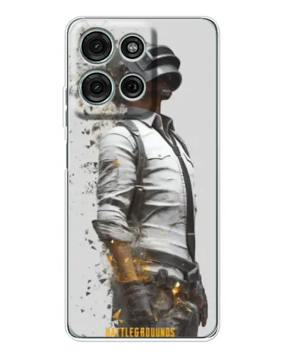 Чехол для Motorola MOTO G56 с картинкой «PUBG — боец в пыли»