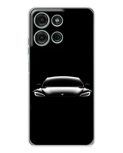 Чехол для Motorola MOTO G56 с картинкой «Фары Tesla Night» Чехол для Motorola MOTO G56 с картинкой «Фары Tesla Night»