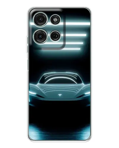 Чехол для Motorola MOTO G56 с картинкой «Tesla в неоне» Чехол для Motorola MOTO G56 с картинкой «Tesla в неоне»