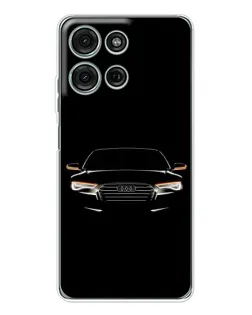 Чехол для Motorola MOTO G56 с картинкой «Audi — ночной контур»