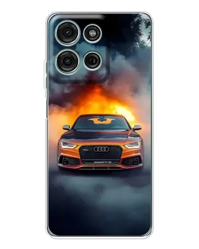 Чехол для Motorola MOTO G56 с картинкой «Audi в огненном дыму» Чехол для Motorola MOTO G56 с картинкой «Audi в огненном дыму»