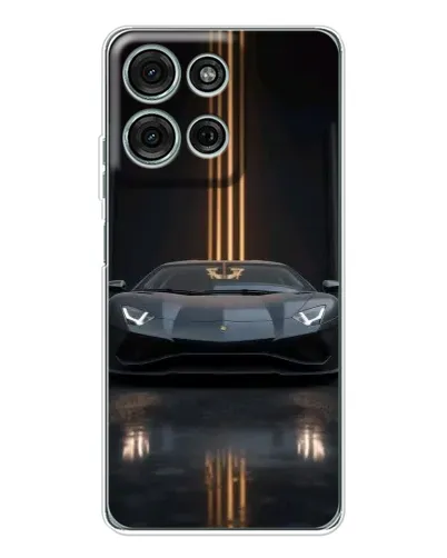 Чехол для Motorola MOTO G56 с картинкой «Lamborghini золотые линии»
