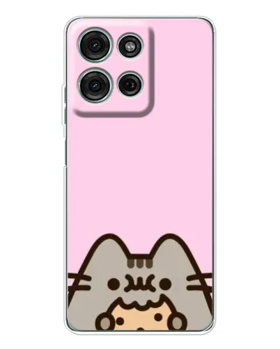 Чехол для Motorola MOTO G56 с картинкой «Pusheen и печенье»
