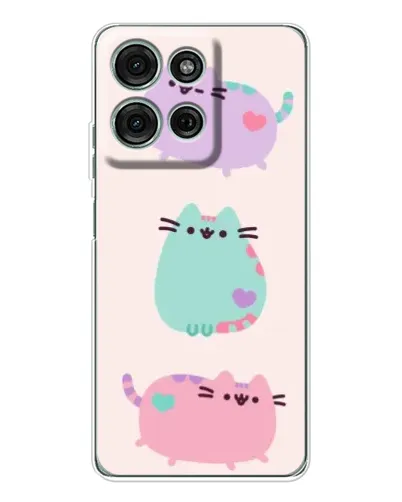 Чехол для Motorola MOTO G56 с картинкой «Pusheen трио»