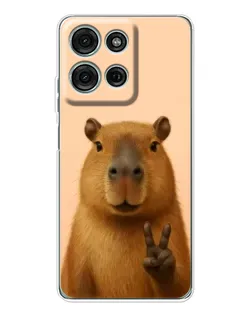 Чехол для Motorola MOTO G56 с картинкой «Капибара виктория» Чехол для Motorola MOTO G56 с картинкой «Капибара виктория»