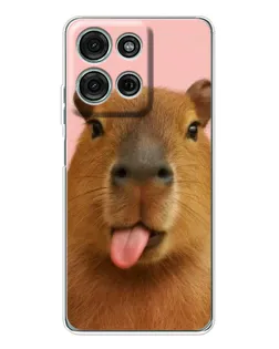 Чехол для Motorola MOTO G56 с картинкой «Капибара с языком» Чехол для Motorola MOTO G56 с картинкой «Капибара с языком»