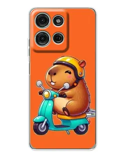 Чехол для Motorola MOTO G56 с картинкой «Капибара на скутере» Чехол для Motorola MOTO G56 с картинкой «Капибара на скутере»