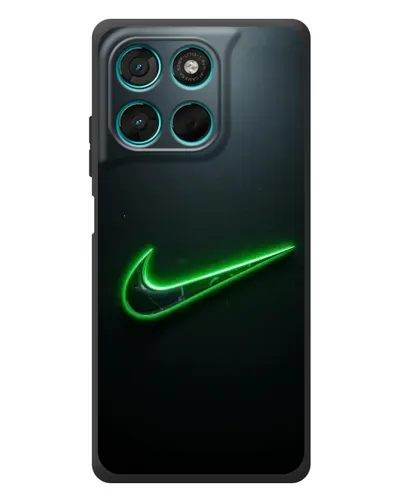 Чехол для Motorola Moto G57 Power с картинкой «Неоновый контур Nike»