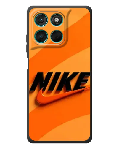 Чехол для Motorola Moto G57 Power с картинкой «Оранжевый драйв Nike»