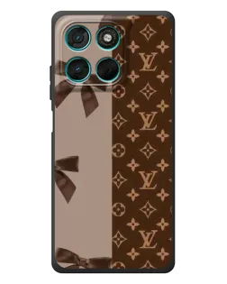 Чехол для Motorola Moto G57 Power с картинкой «Louis Vuitton — банты»