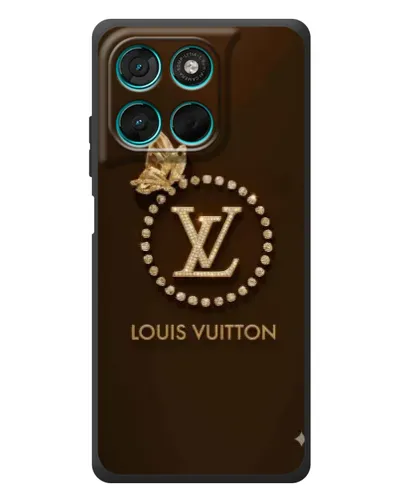 Чехол для Motorola Moto G57 Power с картинкой «LV — золотая печать»