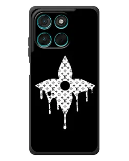 Чехол для Motorola Moto G57 Power с картинкой «Цветочная монограмма»