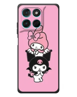 Чехол для Motorola Moto G57 Power с картинкой «My Melody и Kuromi»