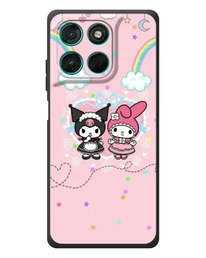 Чехол для Motorola Moto G57 Power с картинкой «My Melody и Kuromi»