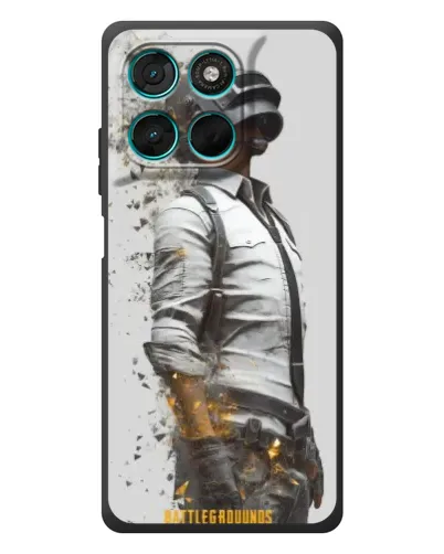 Чехол для Motorola Moto G57 Power с картинкой «PUBG — боец в пыли»