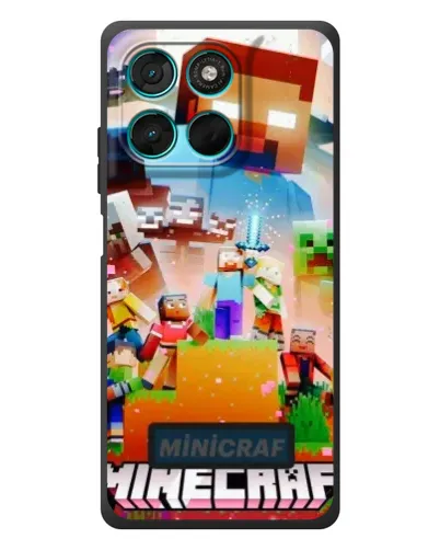 Чехол для Motorola Moto G57 Power с картинкой «Minecraft герои игры»
