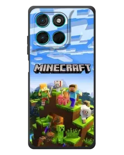 Чехол для Motorola Moto G57 Power с картинкой «Minecraft классический мир» Чехол для Motorola Moto G57 Power с картинкой «Minecraft классический мир»
