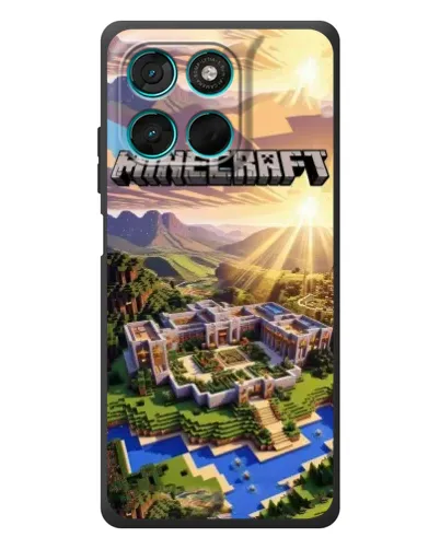 Чехол для Motorola Moto G57 Power с картинкой «Minecraft панорама»