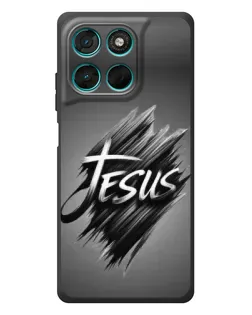 Чехол для Motorola Moto G57 Power с картинкой «Надпись Jesus Graffiti»