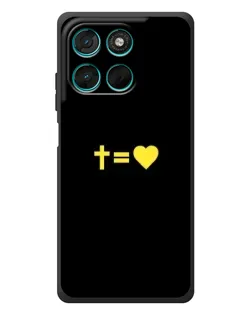 Чехол для Motorola Moto G57 Power с картинкой «Сердце и Крест»