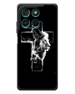 Чехол для Motorola Moto G57 Power с картинкой «Сияющий крест Jesus»