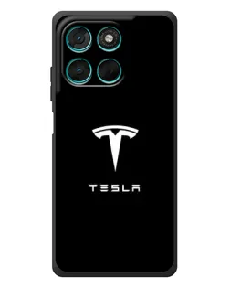 Чехол для Motorola Moto G57 Power с картинкой «Tesla White Logo» Чехол для Motorola Moto G57 Power с картинкой «Tesla White Logo»