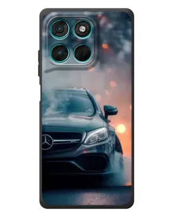 Чехол для Motorola Moto G57 Power с картинкой «Mercedes — ночной город»