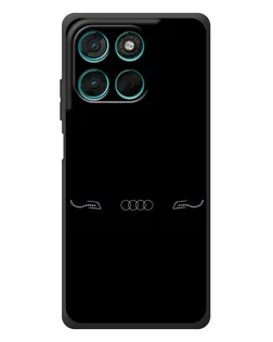 Чехол для Motorola Moto G57 Power с картинкой «Audi — световой подпись»