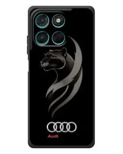 Чехол для Motorola Moto G57 Power с картинкой «Графика — пантера и Audi»