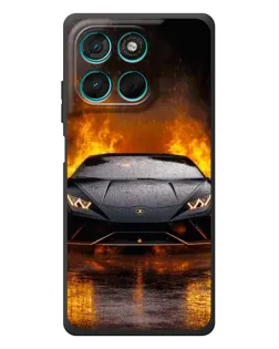 Чехол для Motorola Moto G57 Power с картинкой «Lamborghini в огне» Чехол для Motorola Moto G57 Power с картинкой «Lamborghini в огне»