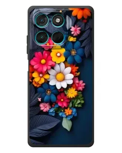 Чехол для Motorola Moto G57 Power с картинкой «Цветочная феерия»