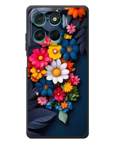 Чехол для Motorola Moto G57 Power с картинкой «Цветочная феерия»