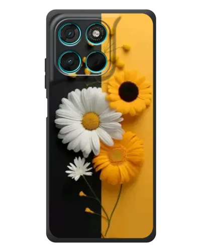 Чехол для Motorola Moto G57 Power с картинкой «Подсолнух и ромашка»