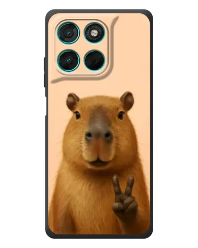 Чехол для Motorola Moto G57 Power с картинкой «Капибара виктория» Чехол для Motorola Moto G57 Power с картинкой «Капибара виктория»
