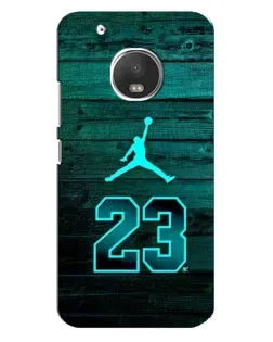Чехол для Motorola MOTO G5s с картинкой «Jordan Cyan 23»