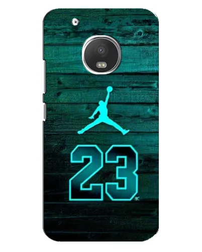 Чехол для Motorola MOTO G5s с картинкой «Jordan Cyan 23»