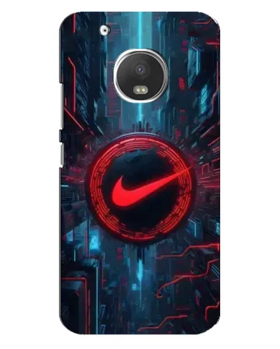Чехол для Motorola MOTO G5s с картинкой «Техногенный стиль Nike»